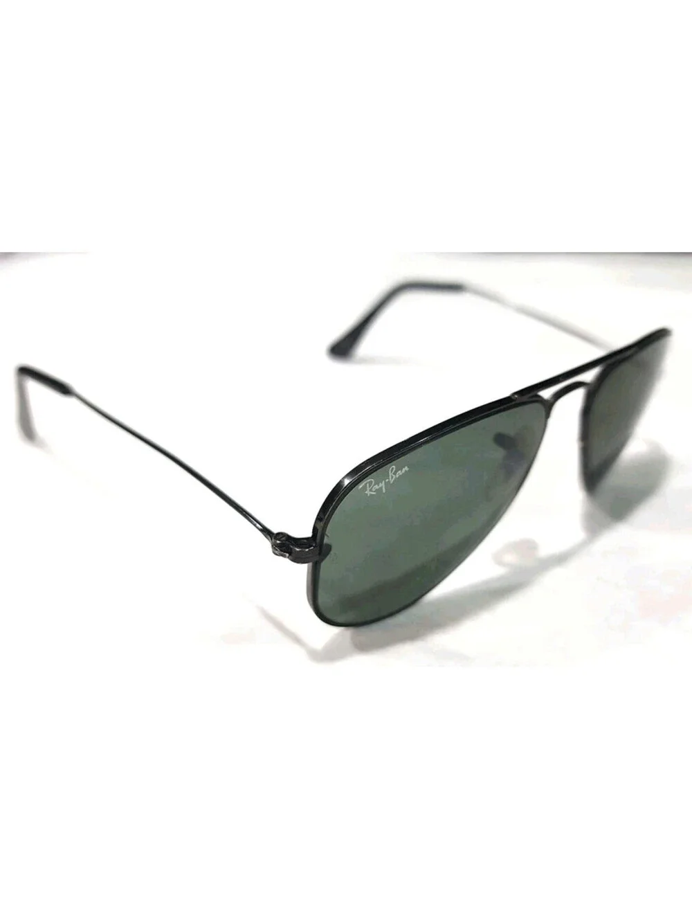 Ray Ban B&L L2848 Broken Nose Pad Holder Small Aviator Black Sunglasses 52-14